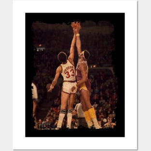 Wilt Chamberlain vs Kareem Abdul Jabbar, The Battle of The NBA Gods Posters and Art